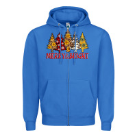 True Royal merry and bright leopard christmas trees Zipper Hoodie - AdoDesignShop