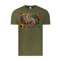 Vintage Olive Western Wolves Vintage Tee - Jasminsmagicworld
