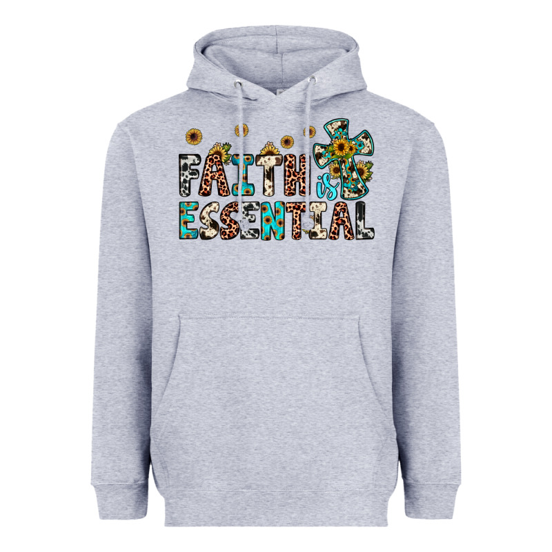 Faith Is Essential Heavyweight Hoodie by JahusDesignShop | Teevron