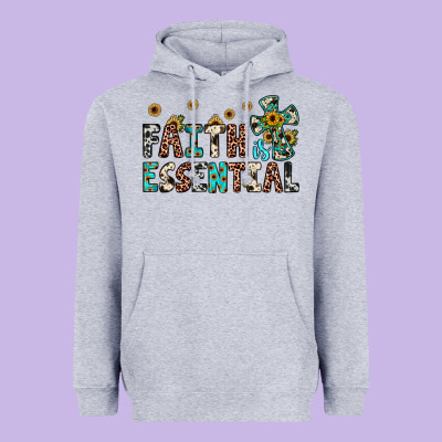 Faith Is Essential Heavyweight Hoodie Designed By Jahusdesignshop