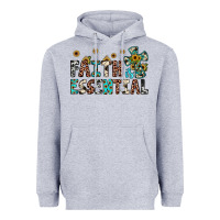 Heather Grey faith is essential Heavyweight Hoodie - JahusDesignShop