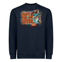 Navy blame it all my roots Heavyweight Sweatshirt - AdoDesignShop