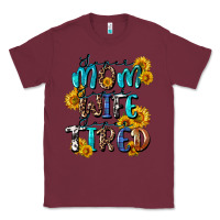 Burgundy Super mom super wife super tired Classic Tee - CowGirlArtShop