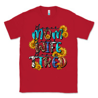 Red Super mom super wife super tired Classic Tee - CowGirlArtShop
