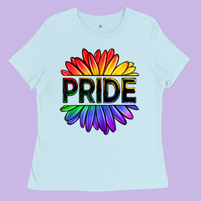 Hippie Pride Sunflowers Ladies Tee Designed By Oliviacreatesart