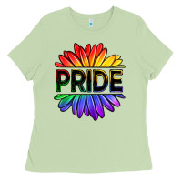 Matcha hippie pride sunflowers Ladies Tee - OliviaCreatesArt