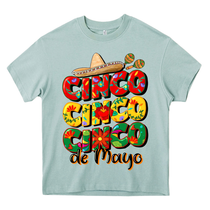Cinco Cinco Cinco De Mayo Heavy Core Tee by CowGirlArtShop | Teevron