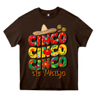 Chocolate Brown cinco cinco cinco de mayo Heavy Core Tee - CowGirlArtShop