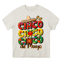 Cream cinco cinco cinco de mayo Heavy Core Tee - CowGirlArtShop