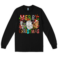 Black Merry christmas cats Long Sleeve Tee - FaDigitalArtStudio