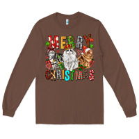 Chestnut Merry christmas cats Long Sleeve Tee - FaDigitalArtStudio