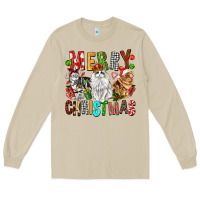 Mushroom Merry christmas cats Long Sleeve Tee - FaDigitalArtStudio