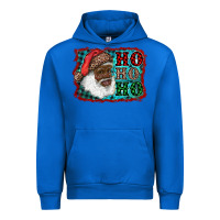 Cobalt african american santa ho ho ho Urban Hoodie - RanaPortraitStore