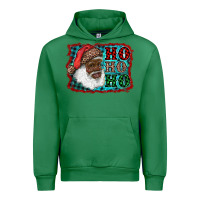 Emerald african american santa ho ho ho Urban Hoodie - RanaPortraitStore