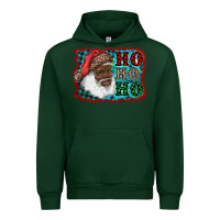 Forest Green african american santa ho ho ho Urban Hoodie - RanaPortraitStore
