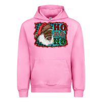 Fuchsia Pink african american santa ho ho ho Urban Hoodie - RanaPortraitStore