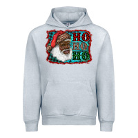 Heather Grey african american santa ho ho ho Urban Hoodie - RanaPortraitStore