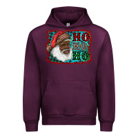 Mauve Wine african american santa ho ho ho Urban Hoodie - RanaPortraitStore