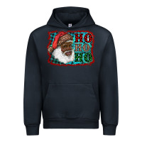 Navy african american santa ho ho ho Urban Hoodie - RanaPortraitStore