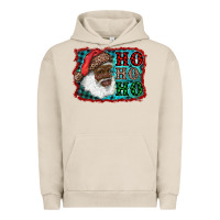 Pigment French Oak african american santa ho ho ho Urban Hoodie - RanaPortraitStore