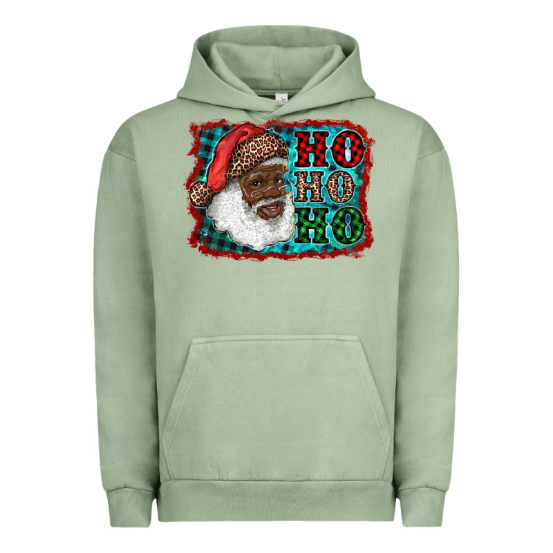 African American Santa Ho Ho Ho Urban Hoodie by RanaPortraitStore | Teevron