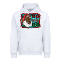 White african american santa ho ho ho Urban Hoodie - RanaPortraitStore