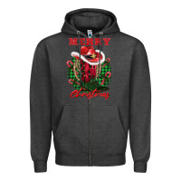 Charcoal Heather merry christmas boots hat rope Zipper Hoodie - AdoDesignShop