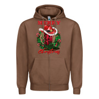 Chestnut merry christmas boots hat rope Zipper Hoodie - AdoDesignShop