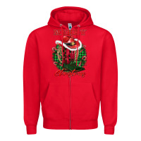 Red merry christmas boots hat rope Zipper Hoodie - AdoDesignShop