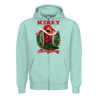Seafoam merry christmas boots hat rope Zipper Hoodie - AdoDesignShop