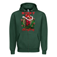 Sports Green merry christmas boots hat rope Zipper Hoodie - AdoDesignShop