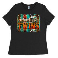 Black mom of twins western brushstroke Ladies Tee - OliviaCreatesArt