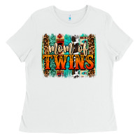Mom Of Twins Western Brushstroke Ladies Tee | Teevron
