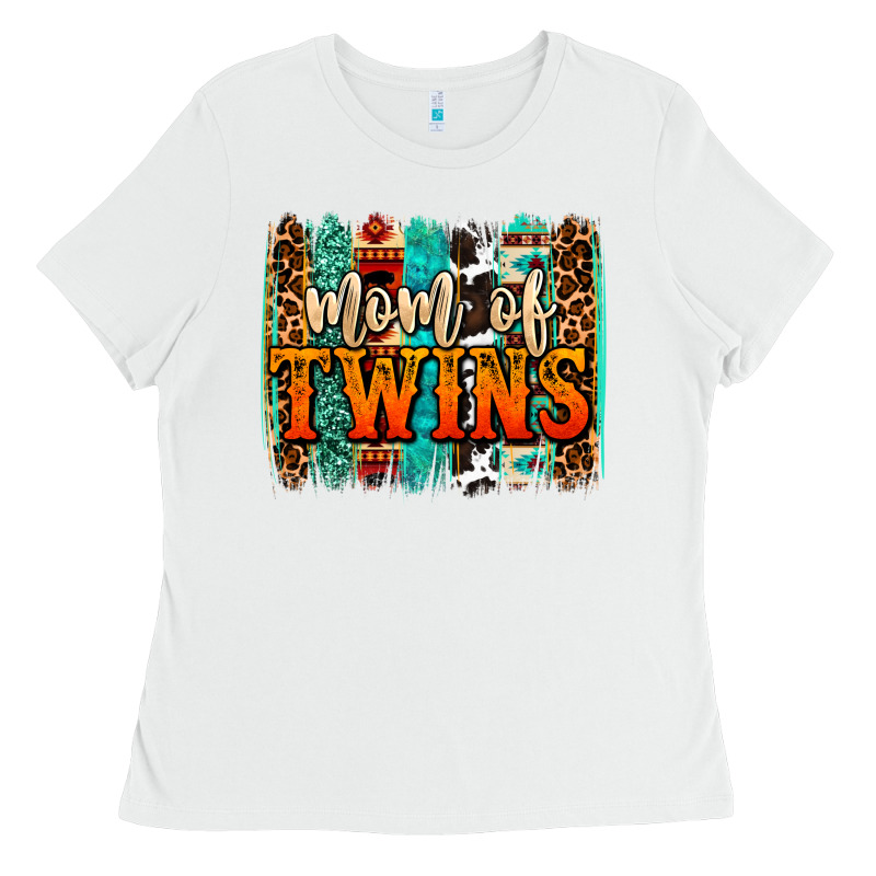 Mom Of Twins Western Brushstroke Ladies Tee by OliviaCreatesArt | Teevron