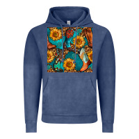 Vintage Denim western cowboy boot seamless pattern Vintage Hoodie - BundleAndBundleShop