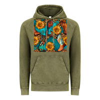 Vintage Olive western cowboy boot seamless pattern Vintage Hoodie - BundleAndBundleShop