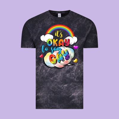 Its Okay To Say Gay Pride Vintage Tee Designed By Fadigitalartstudio