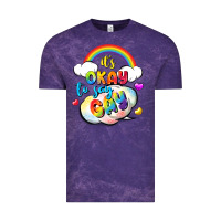 Cloud Purple its okay to say gay pride Vintage Tee - FaDigitalArtStudio
