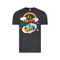 Vintage Black its okay to say gay pride Vintage Tee - FaDigitalArtStudio