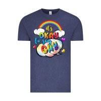 Vintage Denim its okay to say gay pride Vintage Tee - FaDigitalArtStudio