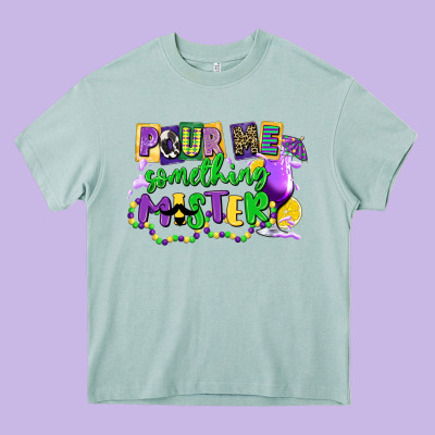 Pour Me Something Mister Heavy Core Tee Designed By Cowgirlartshop