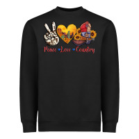Black peace love country american texas flag boots Heavyweight Sweatshirt - AdoDesignShop