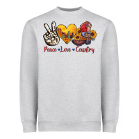 Peace Love Country American Texas Flag Boots Heavyweight Sweatshirt | Teevron
