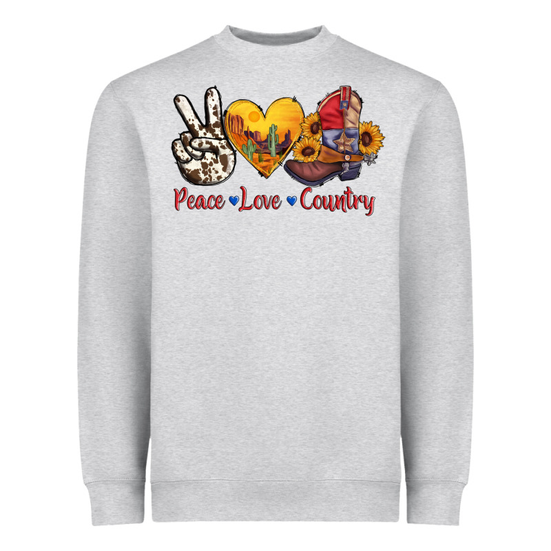 Peace Love Country American Texas Flag Boots Heavyweight Sweatshirt by AdoDesignShop | Teevron