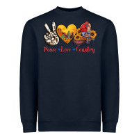 Navy peace love country american texas flag boots Heavyweight Sweatshirt - AdoDesignShop