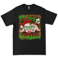 Black merry christmas baby pig Premium Tee - RanaPortraitStore