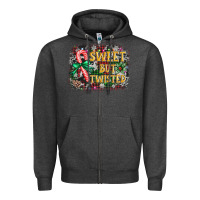 Charcoal Heather sweet but twisted Zipper Hoodie - AdoDesignShop