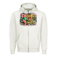 Oatmeal Heather sweet but twisted Zipper Hoodie - AdoDesignShop