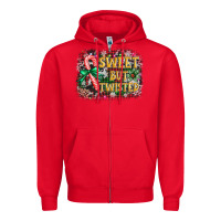 Red sweet but twisted Zipper Hoodie - AdoDesignShop