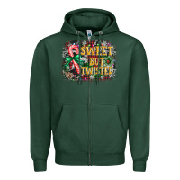 Sports Green sweet but twisted Zipper Hoodie - AdoDesignShop